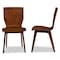 Baxton Studio Elsa Mid-century Modern Dark Walnut Bent Wood Dining Chair, PK2 121-6620 - alternate 1